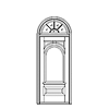 4-panel door with 1/2 round transom
Unit Dimension 37-1/2" x 102-1/2"
Door Dimension 36" x 79"
Panels - Raised, flat
Glazing - IG, SDL